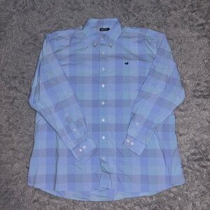 Southern Marsh Men’s Classic Blue Plaid Long Sleeve Button Down Shirt Size 3XL